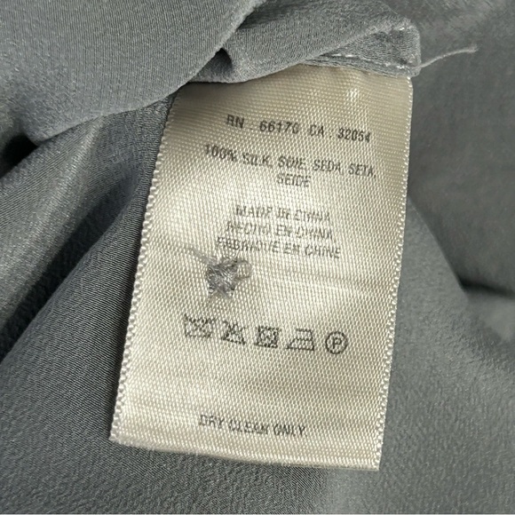 Anthropologie Maeve Rosalyn Silk Oversized Relaxed V Neck Button Down Tunic Sz M - Picture 12 of 13